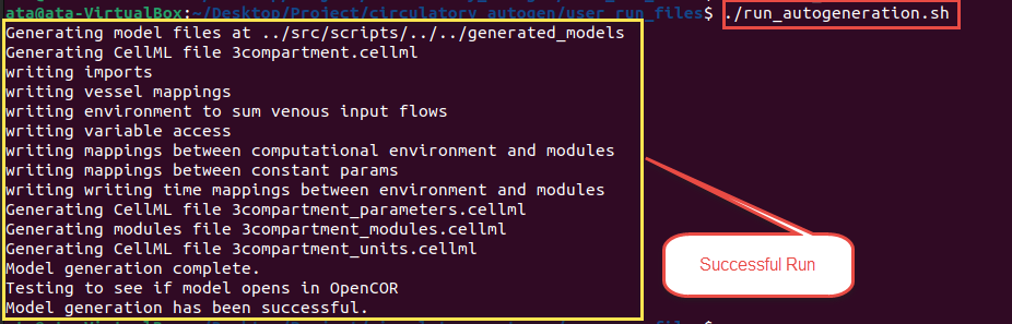 Run autogeneration output